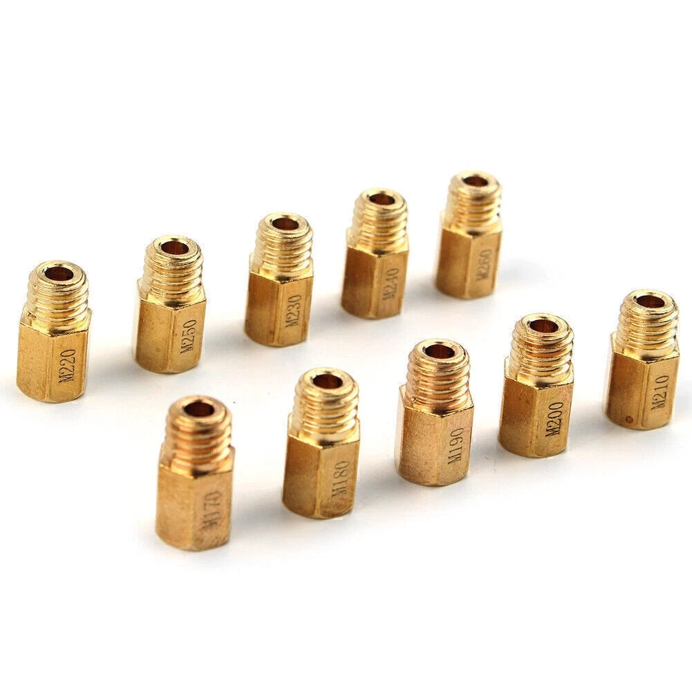 Set of 10 Hex Type Main Jets Nozzle Kit for MIKUNI VM/TM/TMX Carburetor 170-260