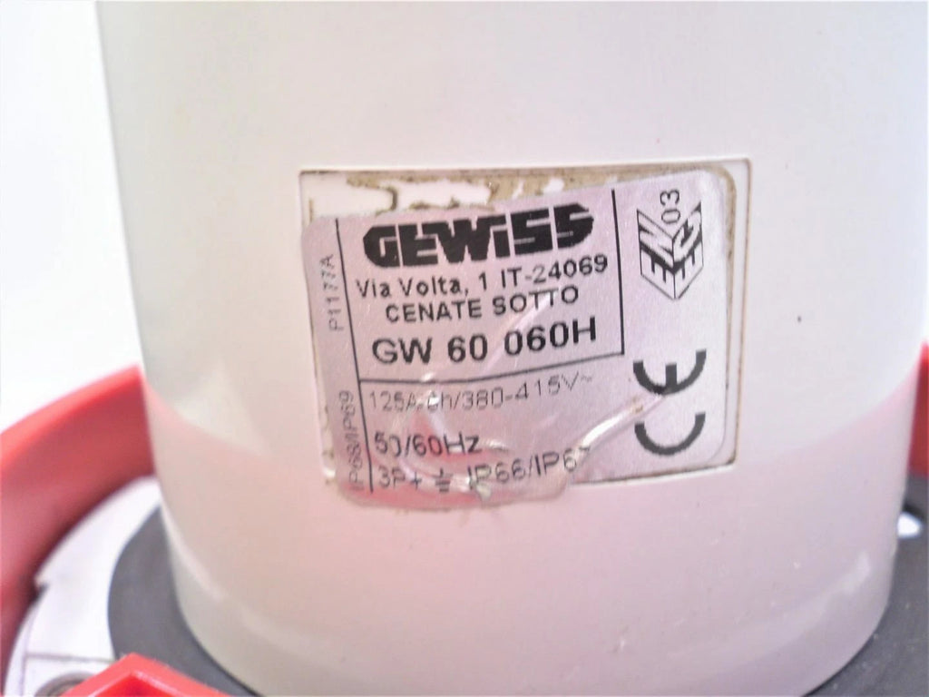 Gewiss GW60060H 125A 380-415V Marine Shore Power Plug