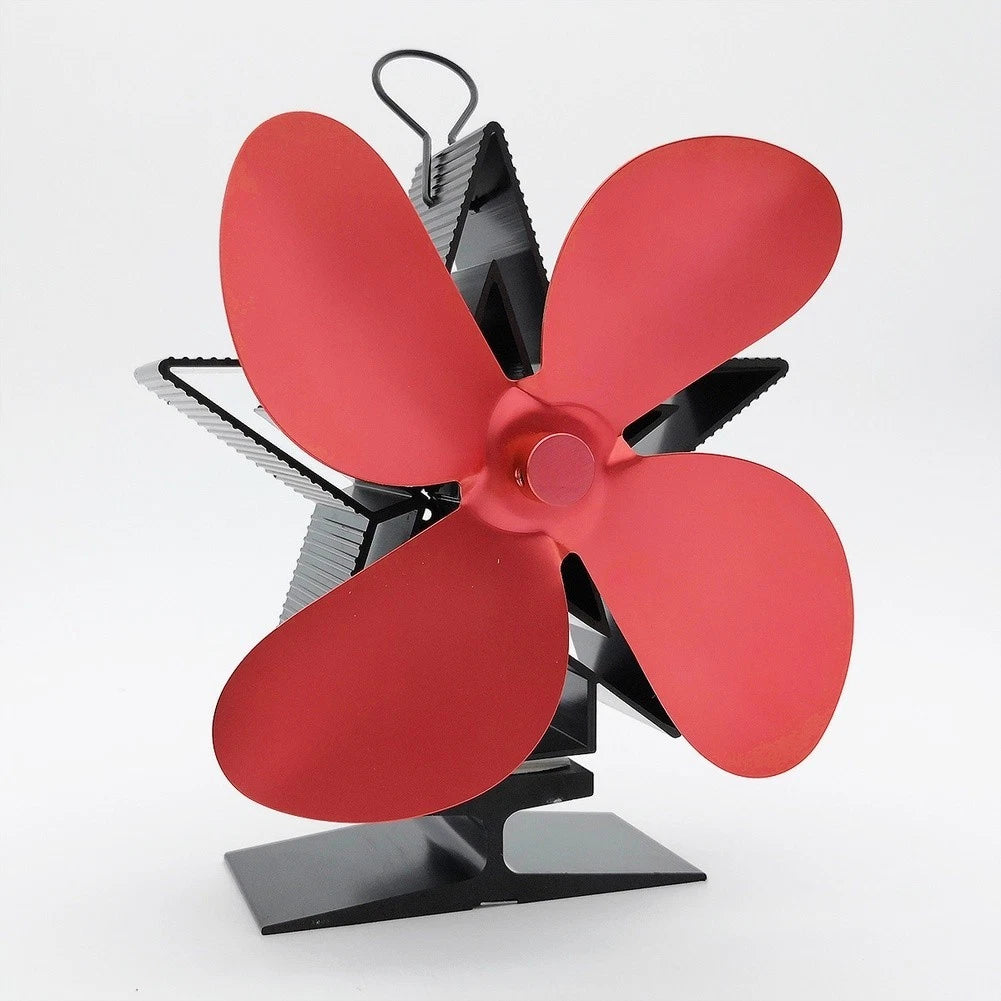 Heat Powered Fan for Home Decor (Aluminum Alloy Blades, 4 Blade Design)