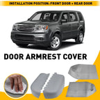 Set of 4 Leather Armrest Covers for Honda Pilot (2009–2015) Gray