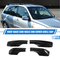Set of 4 Roof Rack Side Rails End Cover Shells for Toyota RAV4 (2001–2005) Black