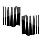 12Pcs Glossy Black Door Pillar Post Covers for Range Rover HSE (2002-2012)