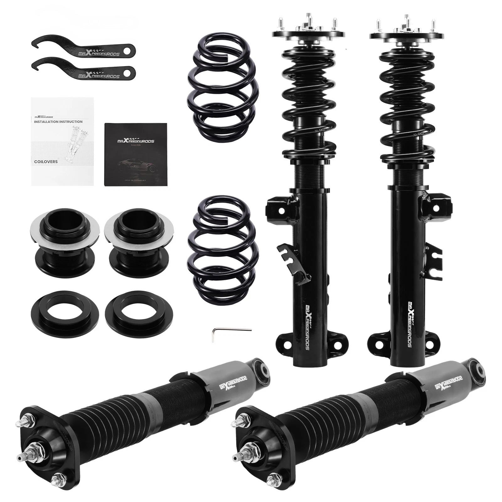 24 Level Adjustable Coilovers Shock Strut Kit for BMW 3 Series 325i (1992–1999)