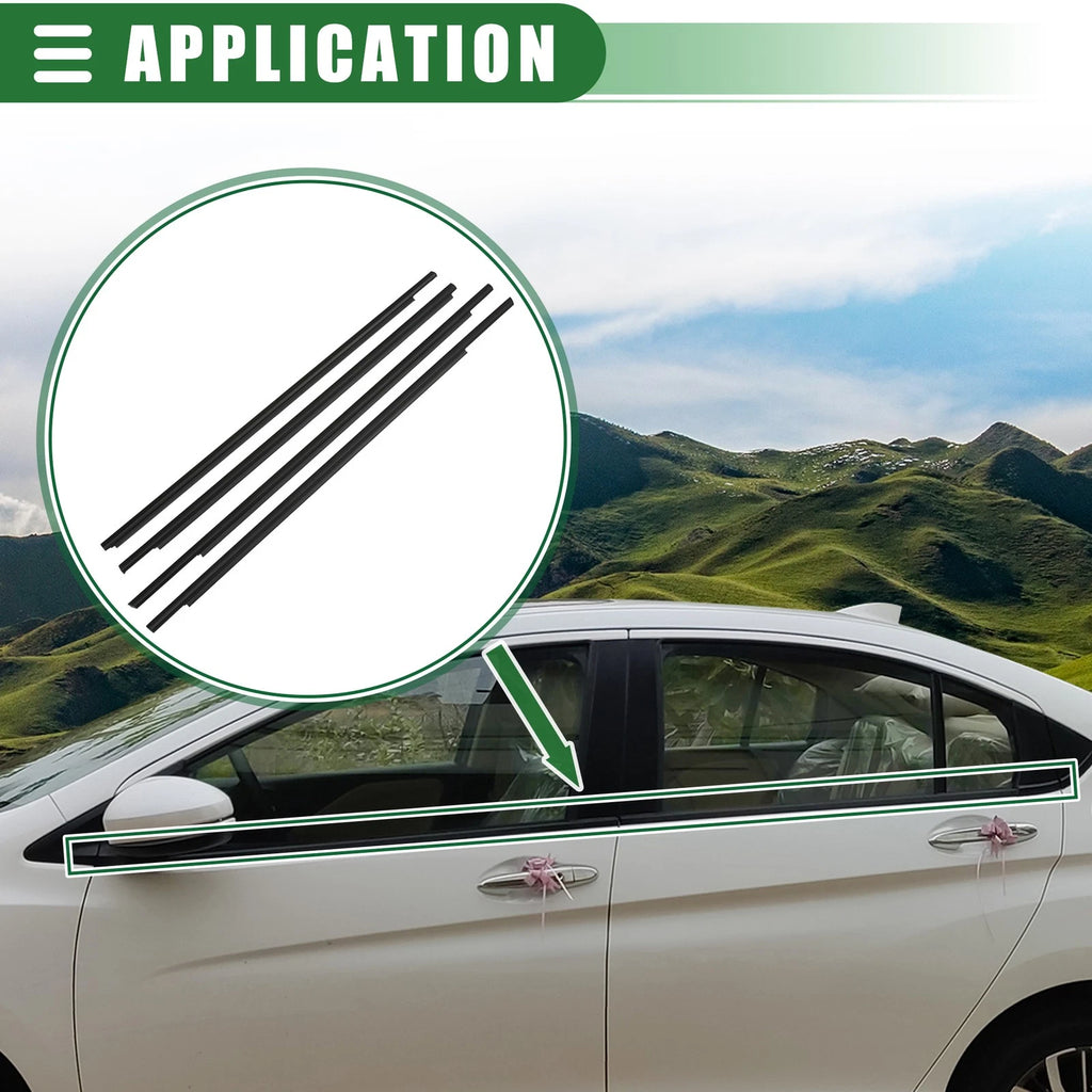 Window Weatherstrip Trim Seal Belt Kit Outer for Toyota Prius (2004–2009) 75710-47010