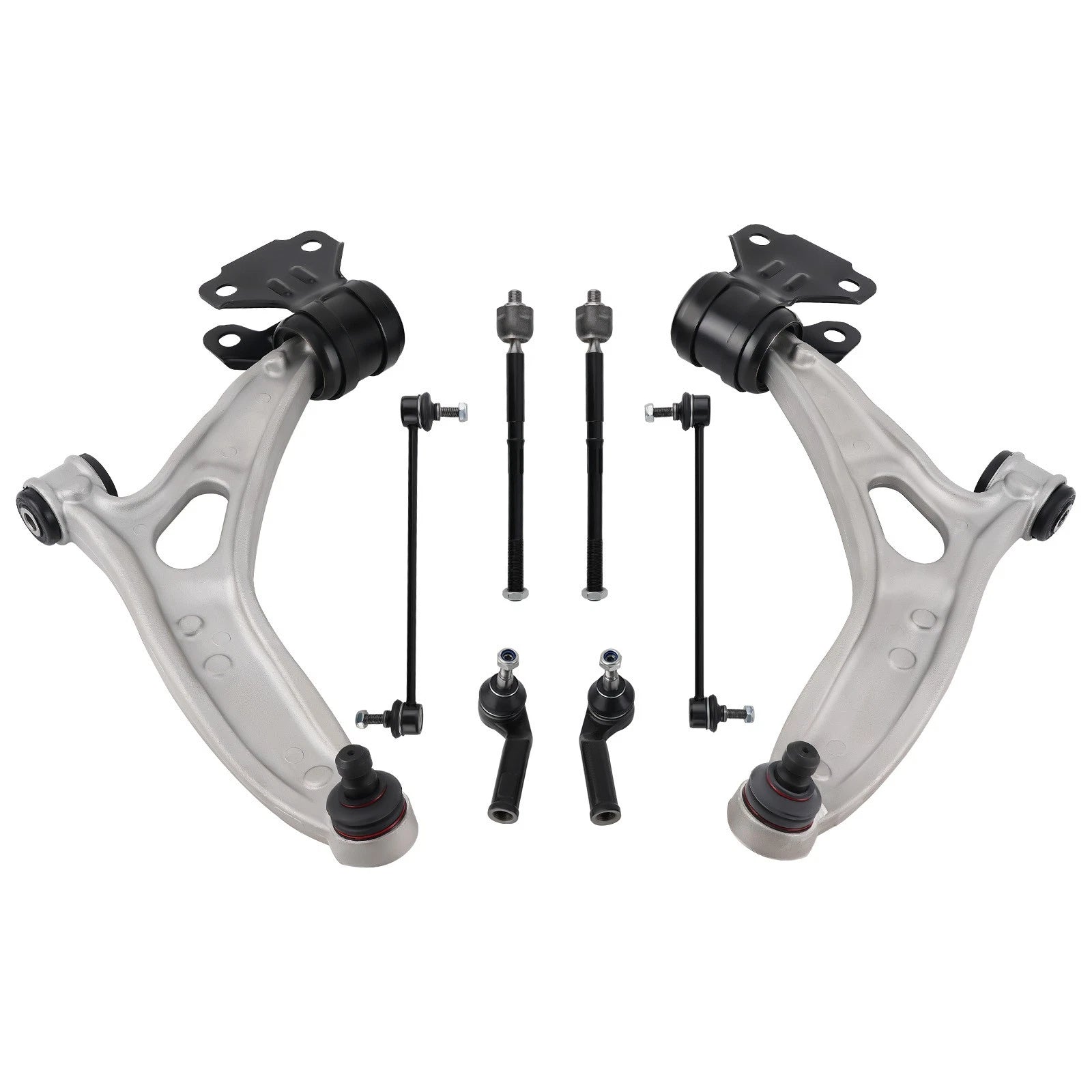 8x Front Lower Control Arms Tie Rods for Ford Focus C-Max (2012–2018)