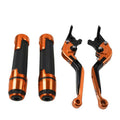 Orange Extendable Brake Clutch Lever Grip Set for Yamaha YZF R3 MT-03 (2015-2023)