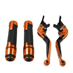 Orange Extendable Brake Clutch Lever Grip Set for Yamaha YZF R3 MT-03 (2015-2023)