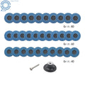30 PCS 2 Inch Curved Sanding Discs 40/60/80 Grit with 1/4" Holder