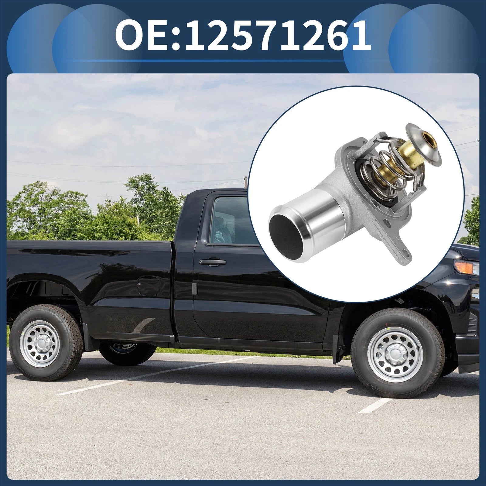 Engine Coolant Thermostat Housing for Chevrolet Silverado 1500 2500 (1999–2003)