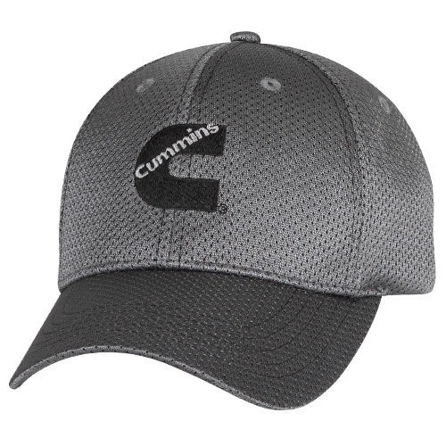 Cummins Ball Cap Hat for Truck (Fitted Flex Fit, Titanium Gray)