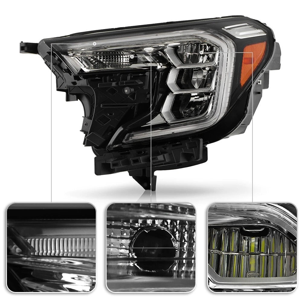 Pair LED Headlights for GMC Terrain AT4/SLE/SLT (2022–2024) w/ Bulb Left+Right
