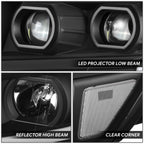 LED Projector Headlights for Nissan Titan XD (2016–2024) - Black Housing