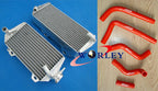 Aluminum Radiator & Orange Hose for Suzuki RMZ450 (2008-2015)