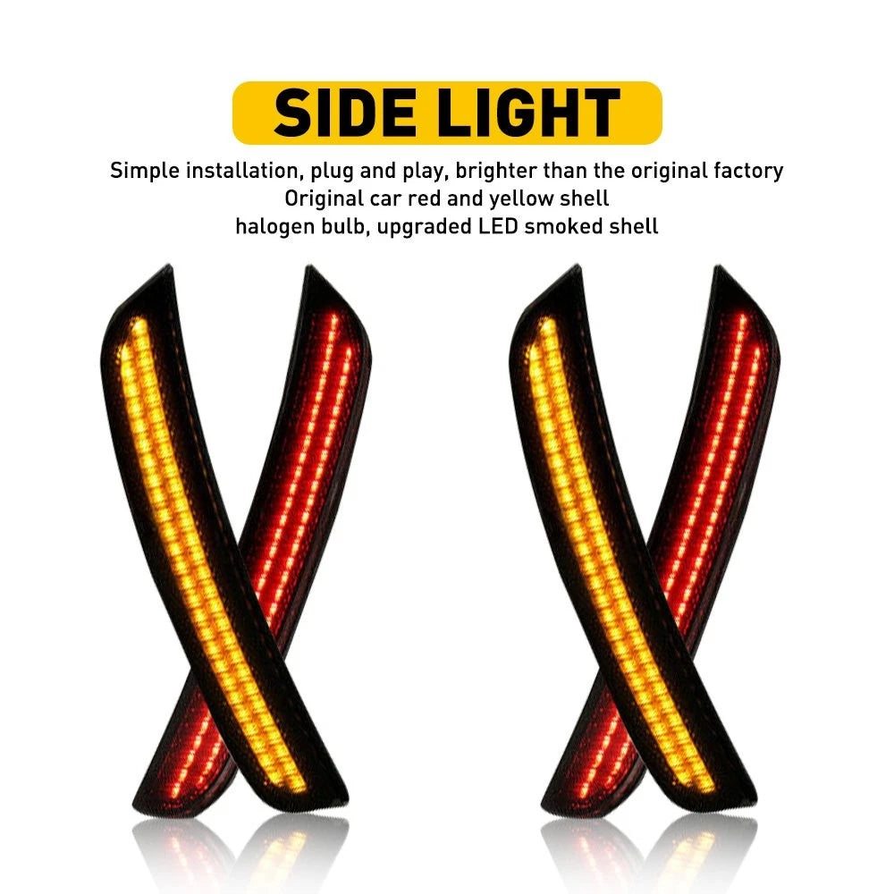 Set of 2 Smoked Lens LED Side Marker Lights for Dodge Charger (2015–2022)
