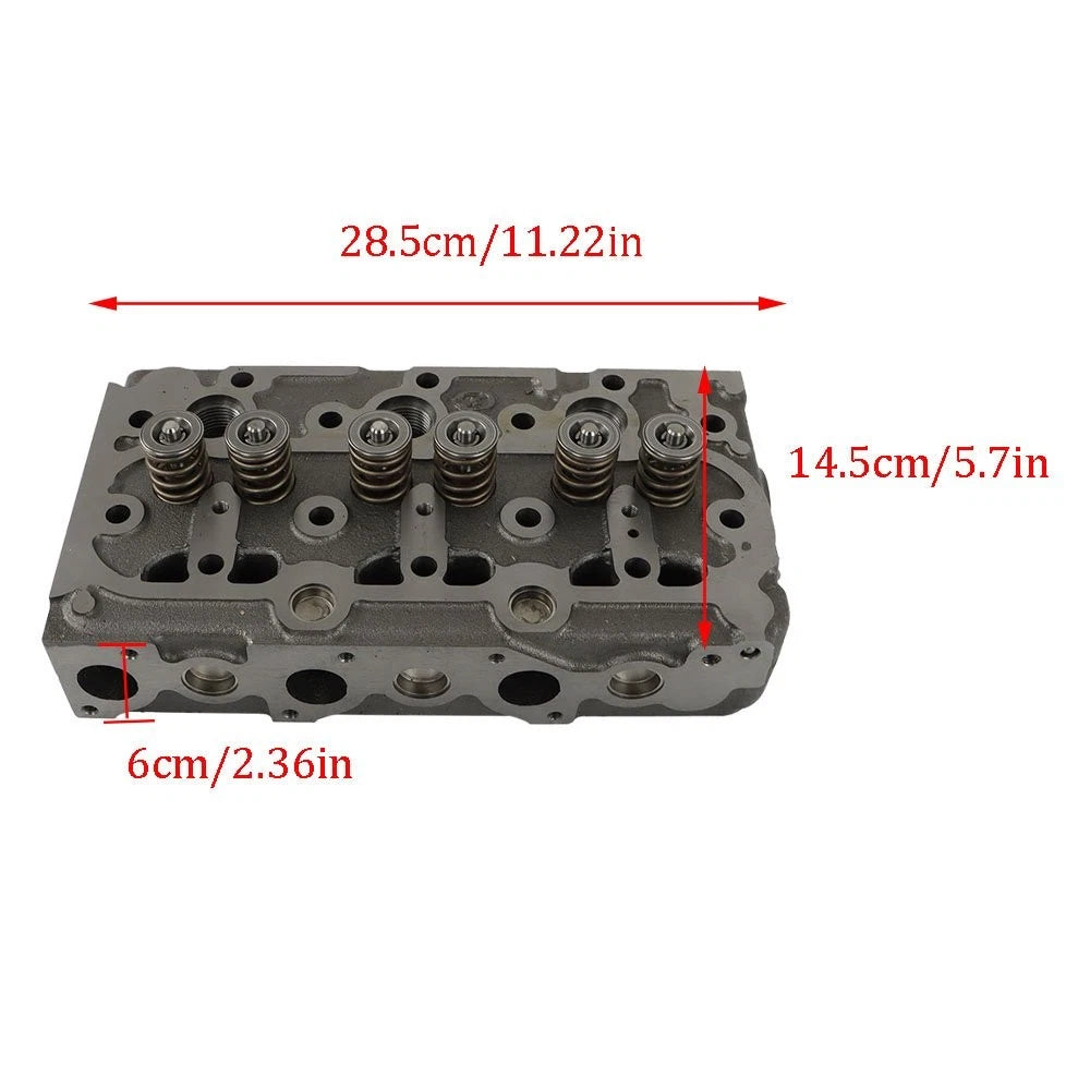 Complete Cylinder Head Assembly & Gasket Set for Kubota D750