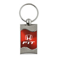 Red Rectangular Wave Keychain - Officially Licensed for Honda Fit