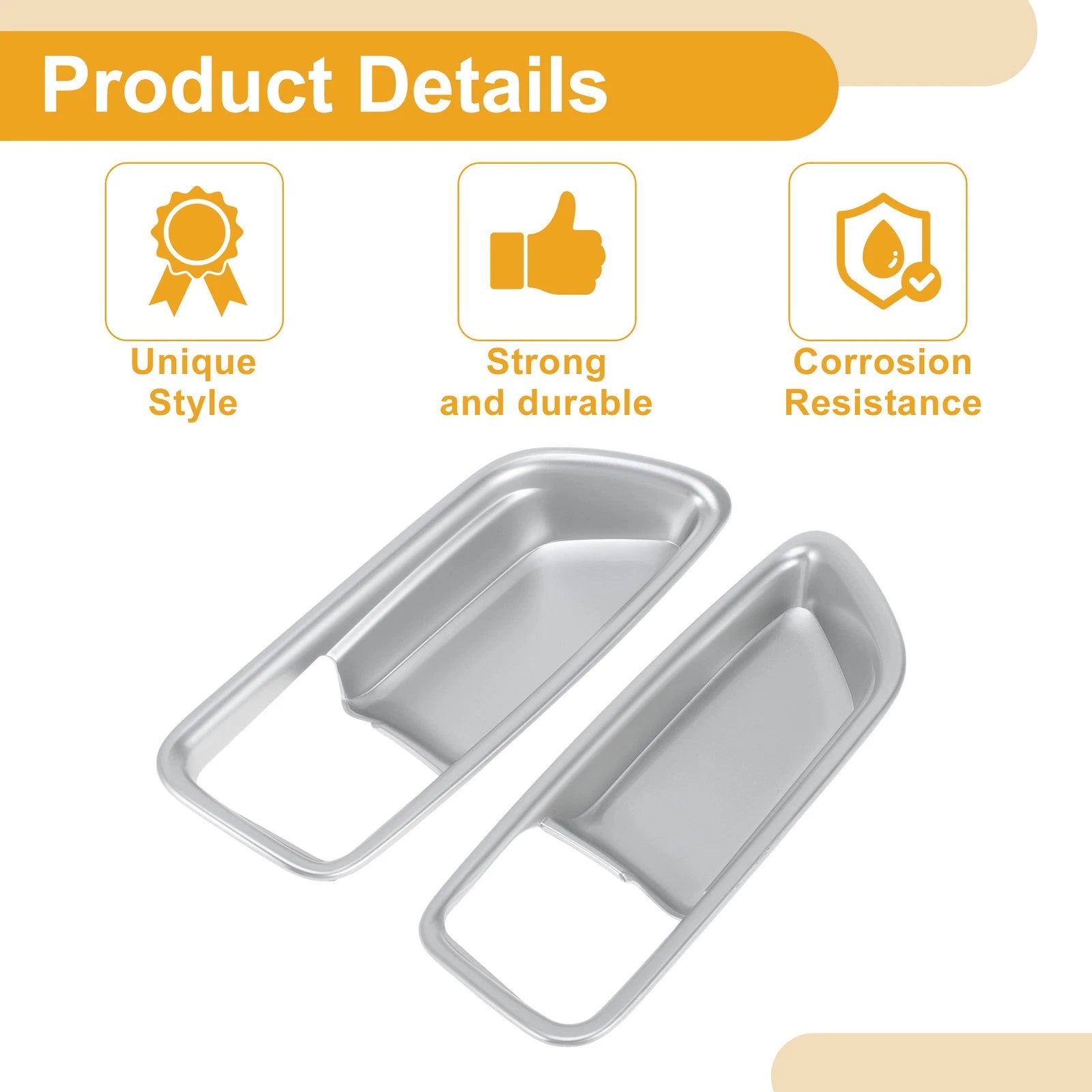 Interior Door Handle Bowl Cover Trim for Toyota Corolla (2019–2025) Silver Tone