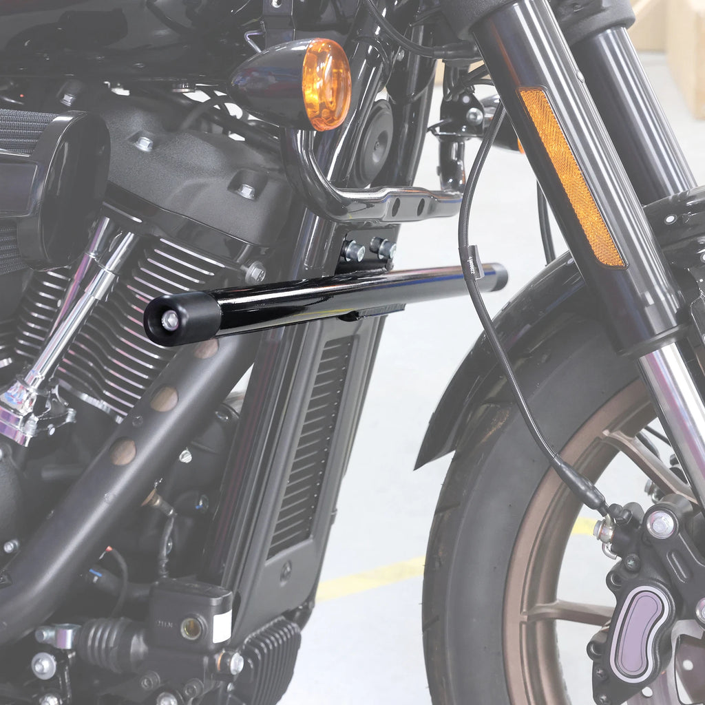 Black Front Engine Guard Crash Bar for Harley Low Rider FXLRS FXLRST (2022–2025)