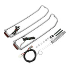 Chrome Saddlebag Lid Top Rails with LED Light for Harley Electra Glide (1994–2013)