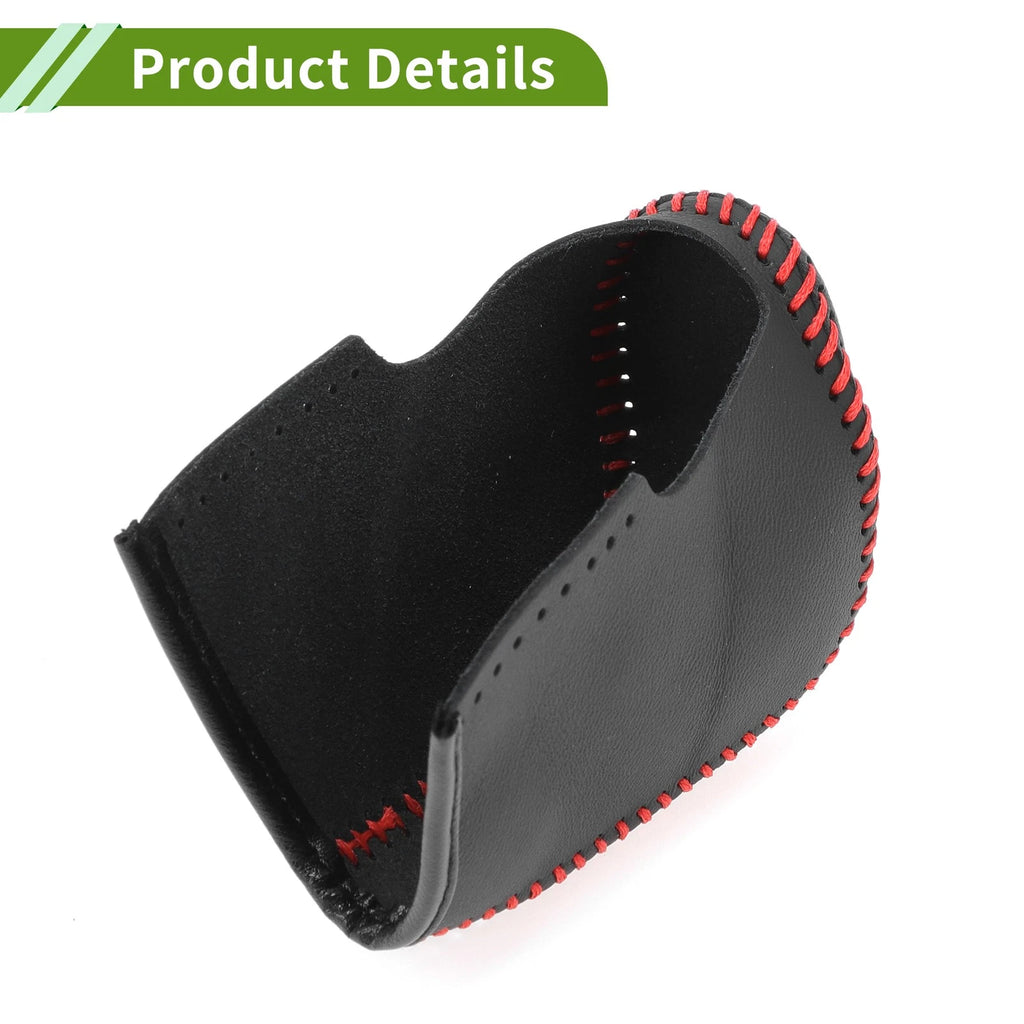 Gear Shift Knob Cover for Nissan Altima (2013–2018) Black Red Faux Leather