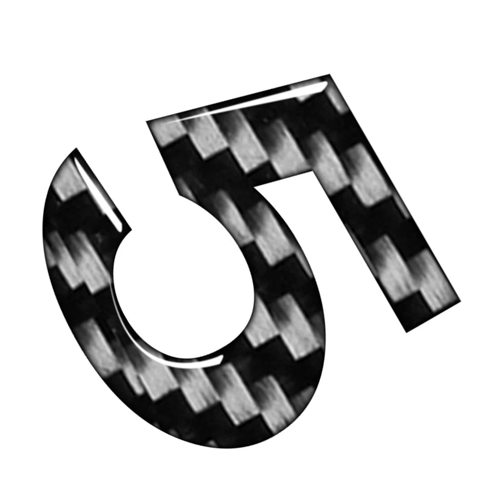 Car Badge Emblem Number Signs Decals Stickers for Wall Window Door (Carbon Black)
