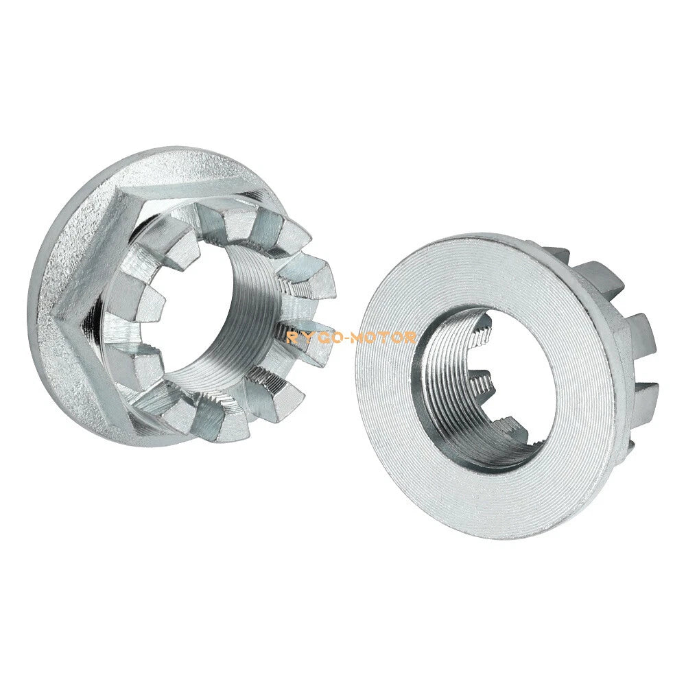 Rear Wheel Axle Nuts w/ Pin for Honda ATV Foreman 400 450 500 520 (1998–2009) #90304-HM7-A10