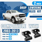 Drop Lowering Shackles 2" Leveling Kit for Dodge Ram 1500 Mega Cab 2500 (2003–2013)