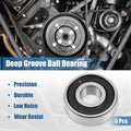 Set of 5 6201-2RS Deep Groove Ball Bearings 12mm x 32mm x 10mm Chrome