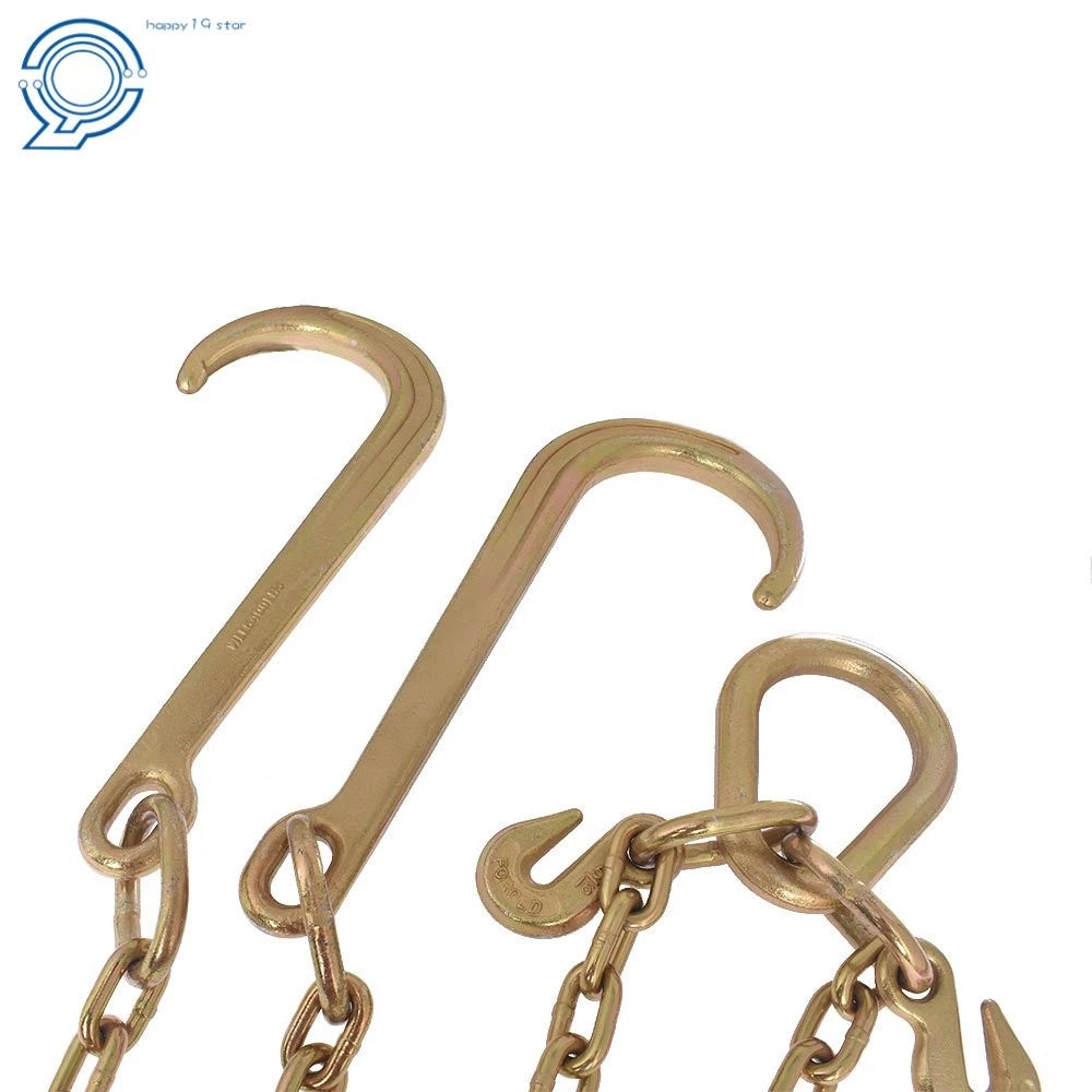 Set of 2 Tow Chains with J-Hooks for Flatbed Trucks (G70)