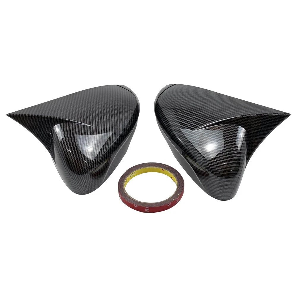Set of 2 Carbon Look Side Mirror Cover Caps for Ford Focus MK4 (2019–2024)