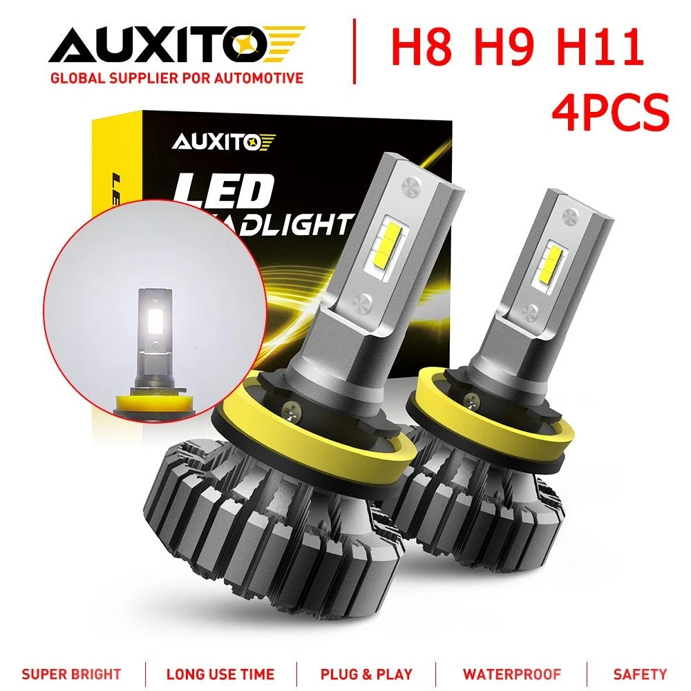 Set of 4 H11 H8 LED Headlight 40000LM for