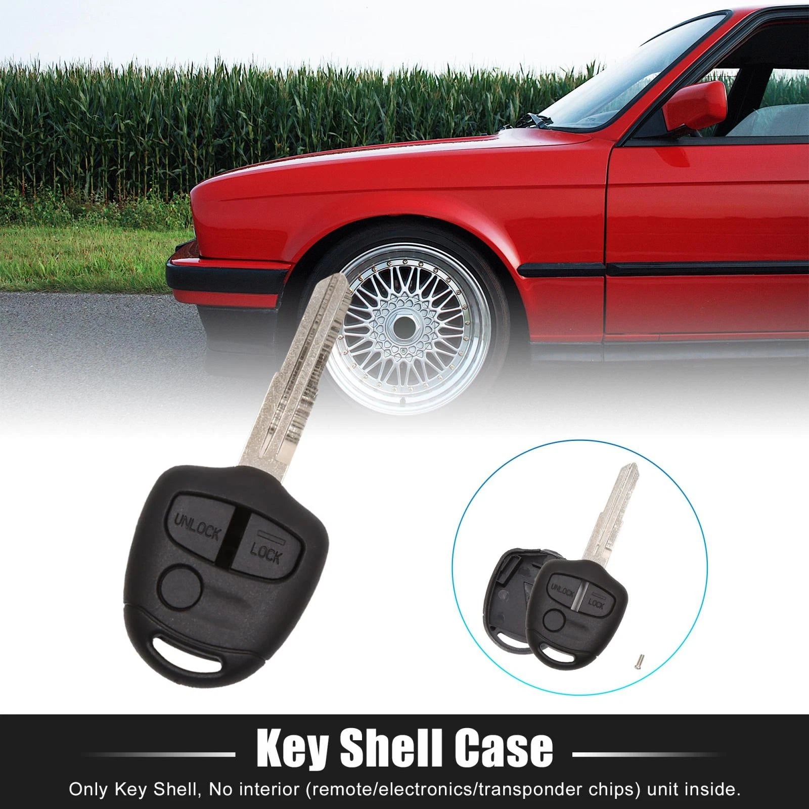Key Fob Shell Case for Mitsubishi Lancer, Outlander, Colt, Grandis (3 Button)