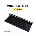 10 Feet Window Tint Roll 5% VLT Super Dark Black Film for Car Home