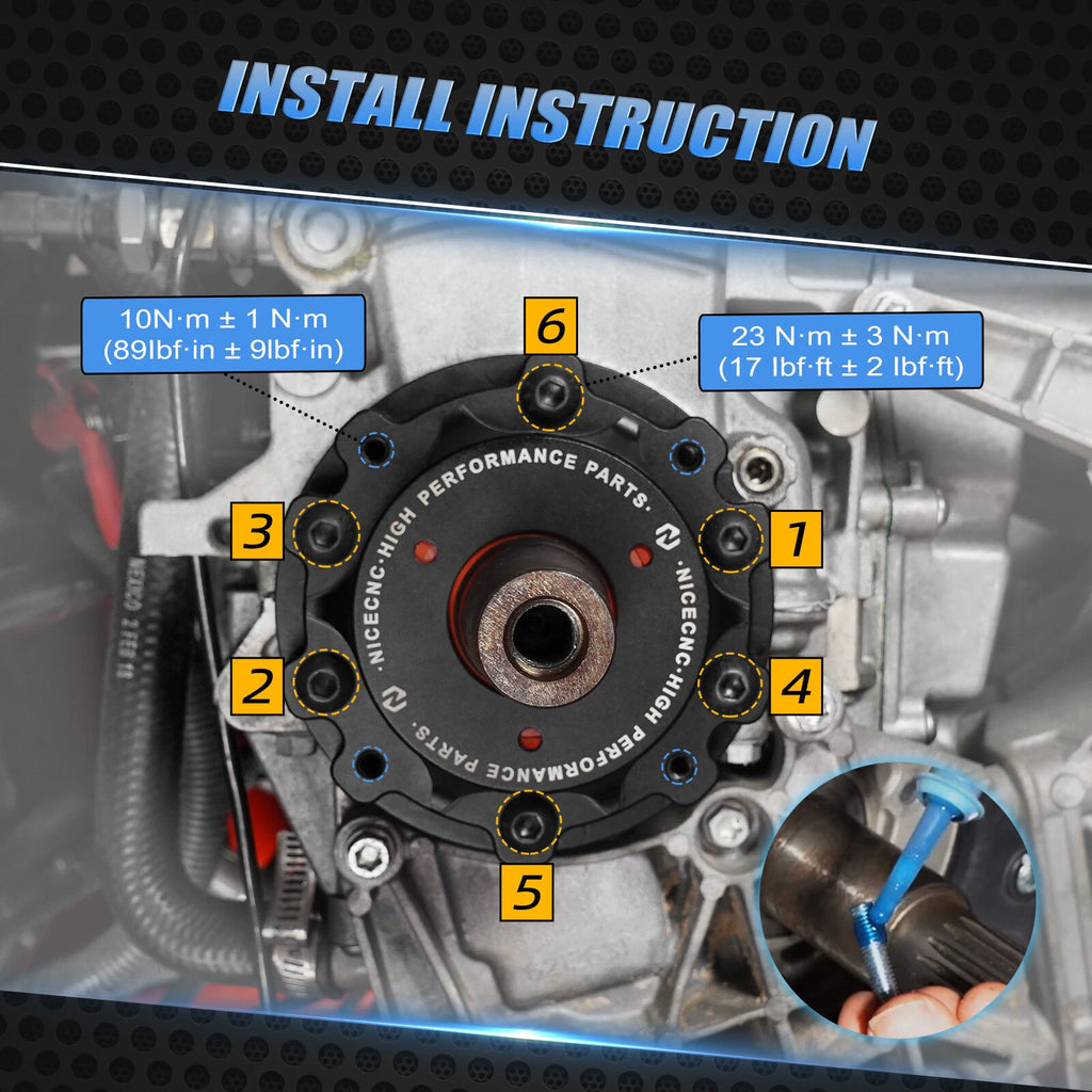 Crankcase PTO Bearing Cover Kit for Can-Am Maverick X3 Turbo (2017–2023)