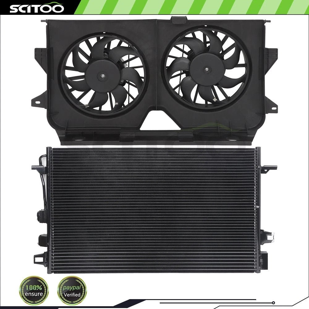 AC Condenser and Cooling Fan Assembly Kit for Dodge Grand Caravan (2005–2007)