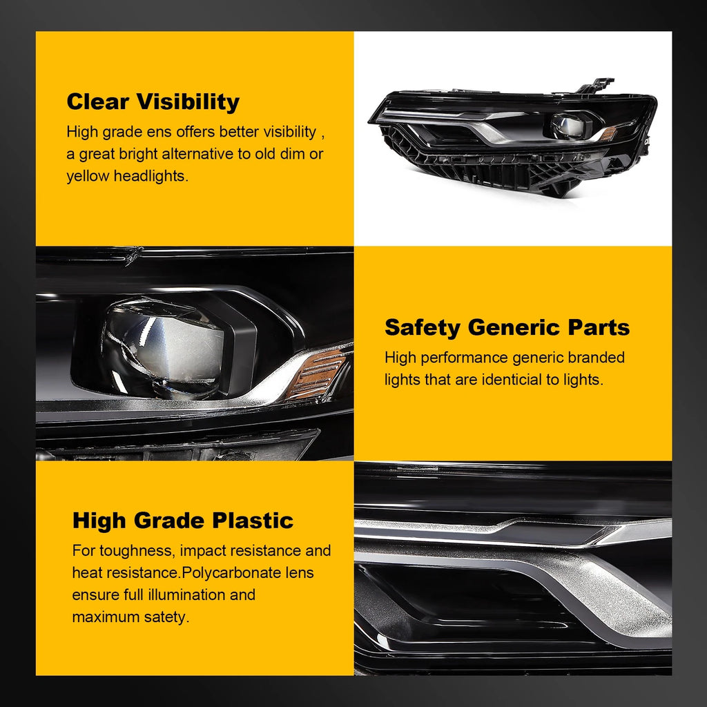 Full LED Left Driver Side Headlight for Cadillac XT6 (2020–2023)