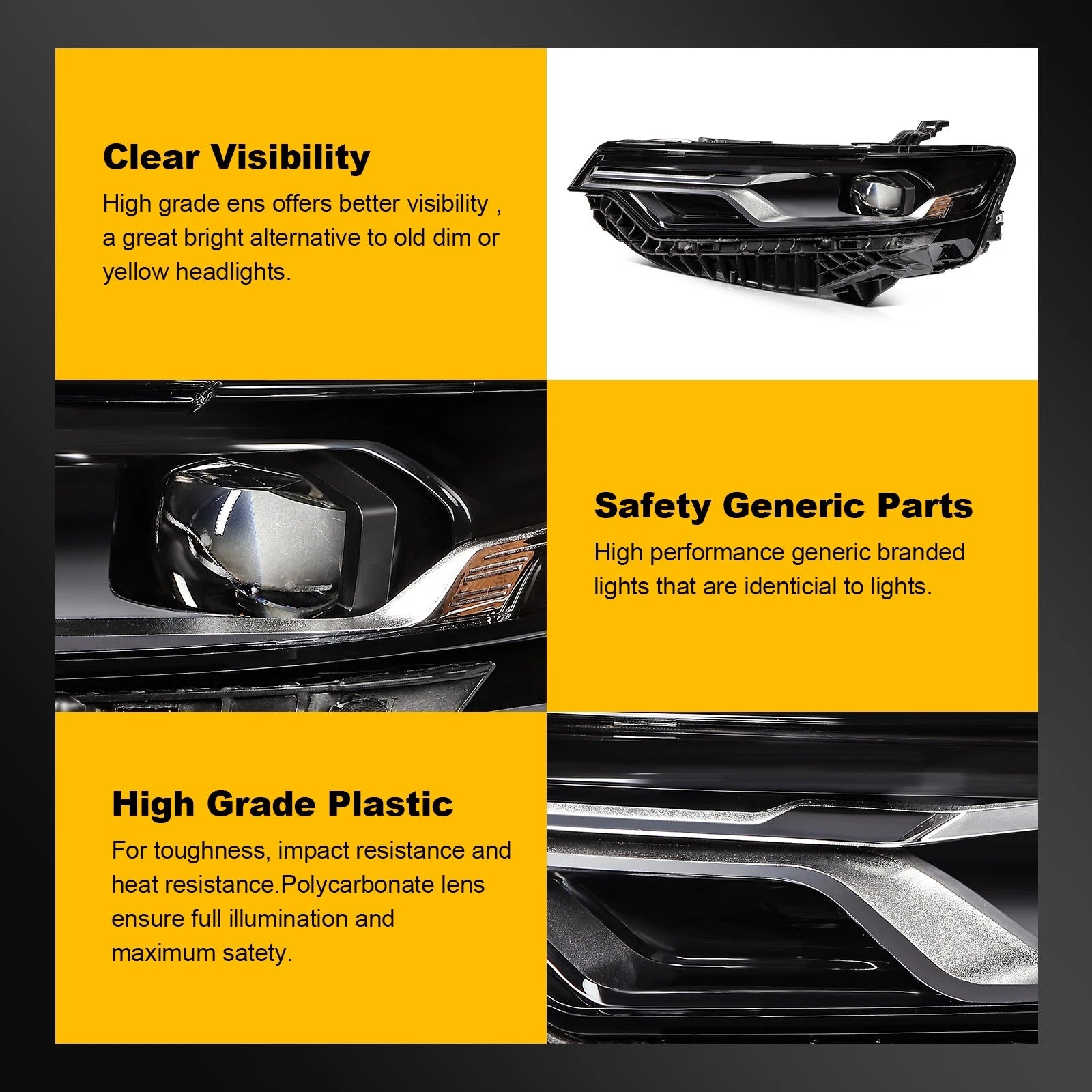 Full LED Left Driver Side Headlight for Cadillac XT6 (2020–2023)