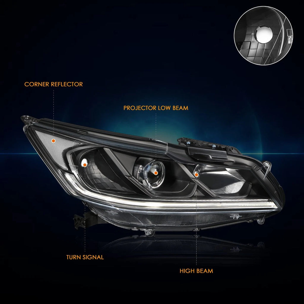 LED DRL Bar Projector Headlight for Honda Accord Sedan (2016–2017)