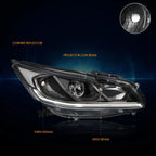 LED DRL Bar Projector Headlight for Honda Accord Sedan (2016–2017)