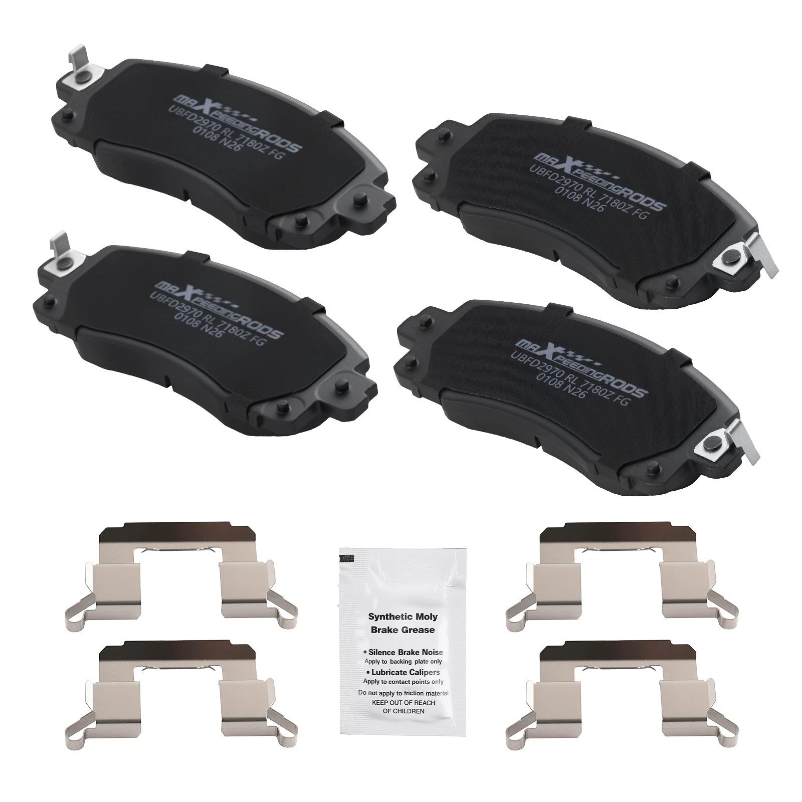 Front Ceramic Brake Pads Kit for Subaru Crosstrek (2018–2025), Legacy (2020–2025)