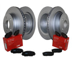 Front and Rear Brake Kit Disc Rotors & TRW Pro Metallic Pads for Dodge Ram 1500