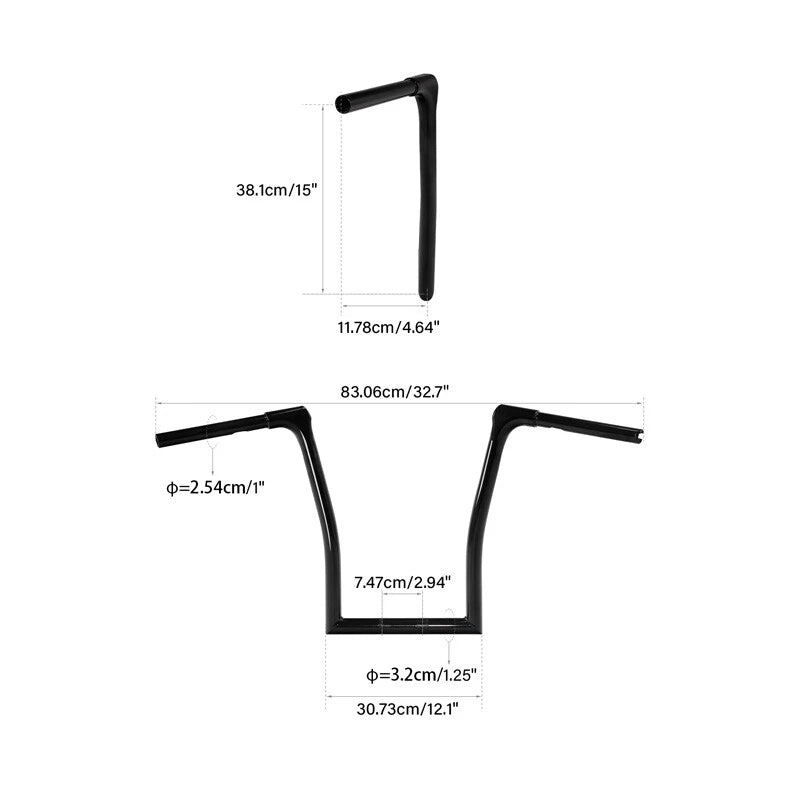 1 1/4" Handlebar 15" Rise Ape Hanger for Harley Road King Fat Boy
