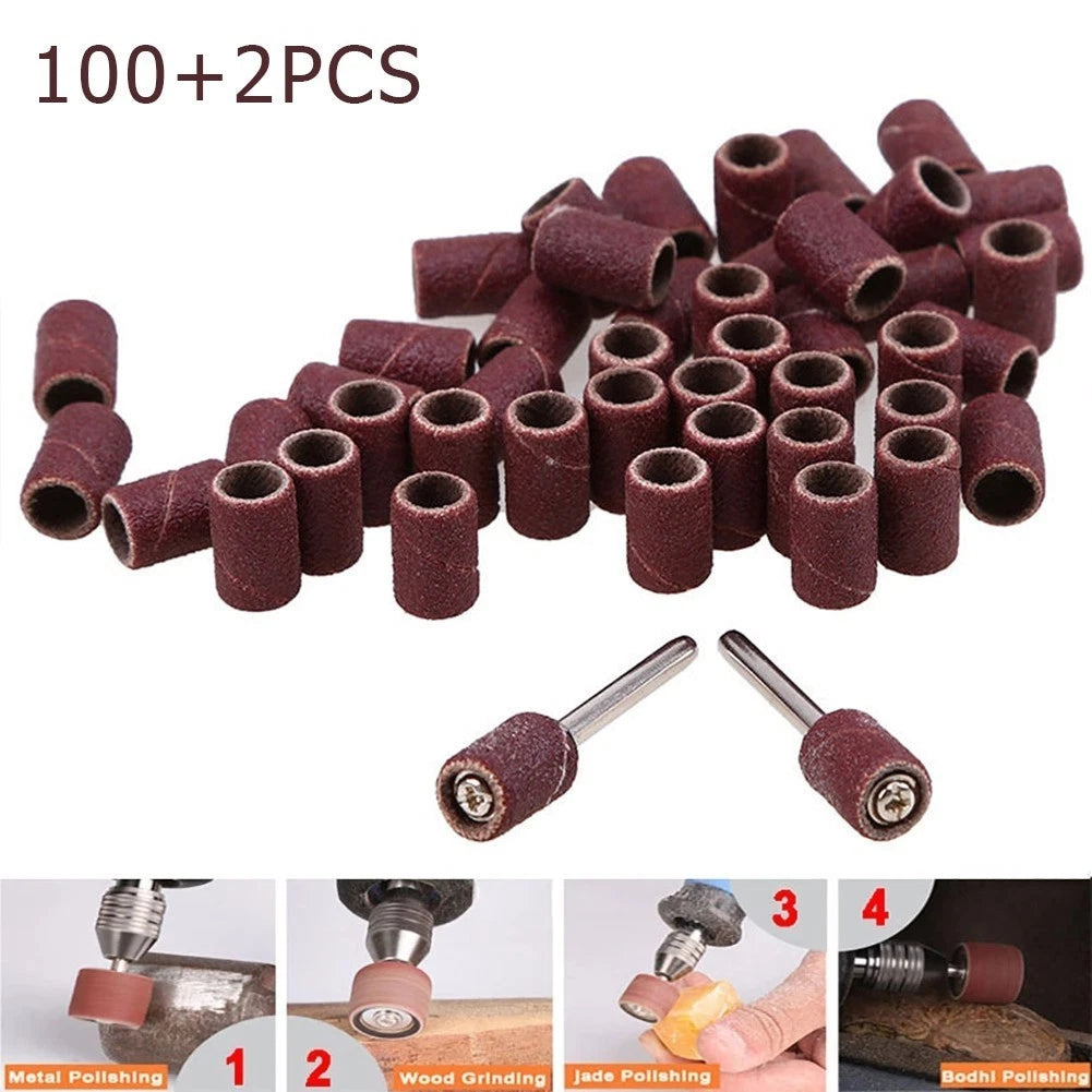 Set of 100 Drum Sanding Bands 320 Grit for Rotary Tool