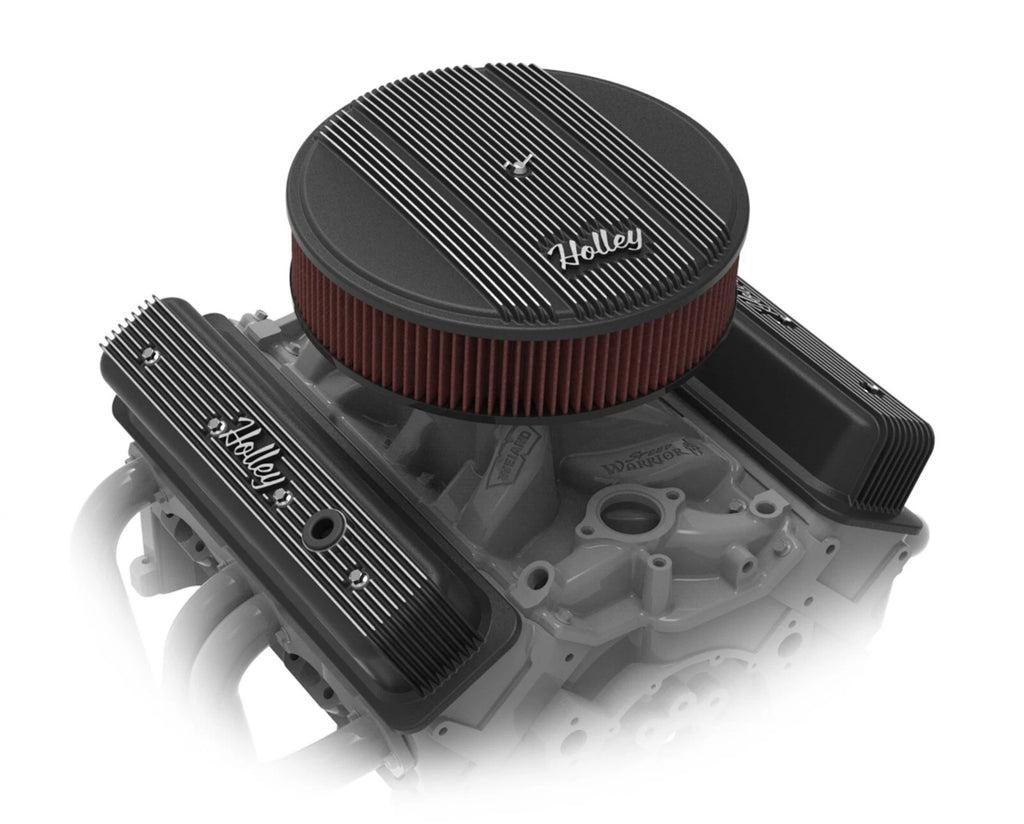 Valve Covers Replacement Black Finned Script for Small Block Chevy 350 Vortec TBI (TBD)