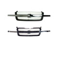 Replacement Chrome/Ready to Paint/Smooth Plastic Grille (See Compatible Chart)
