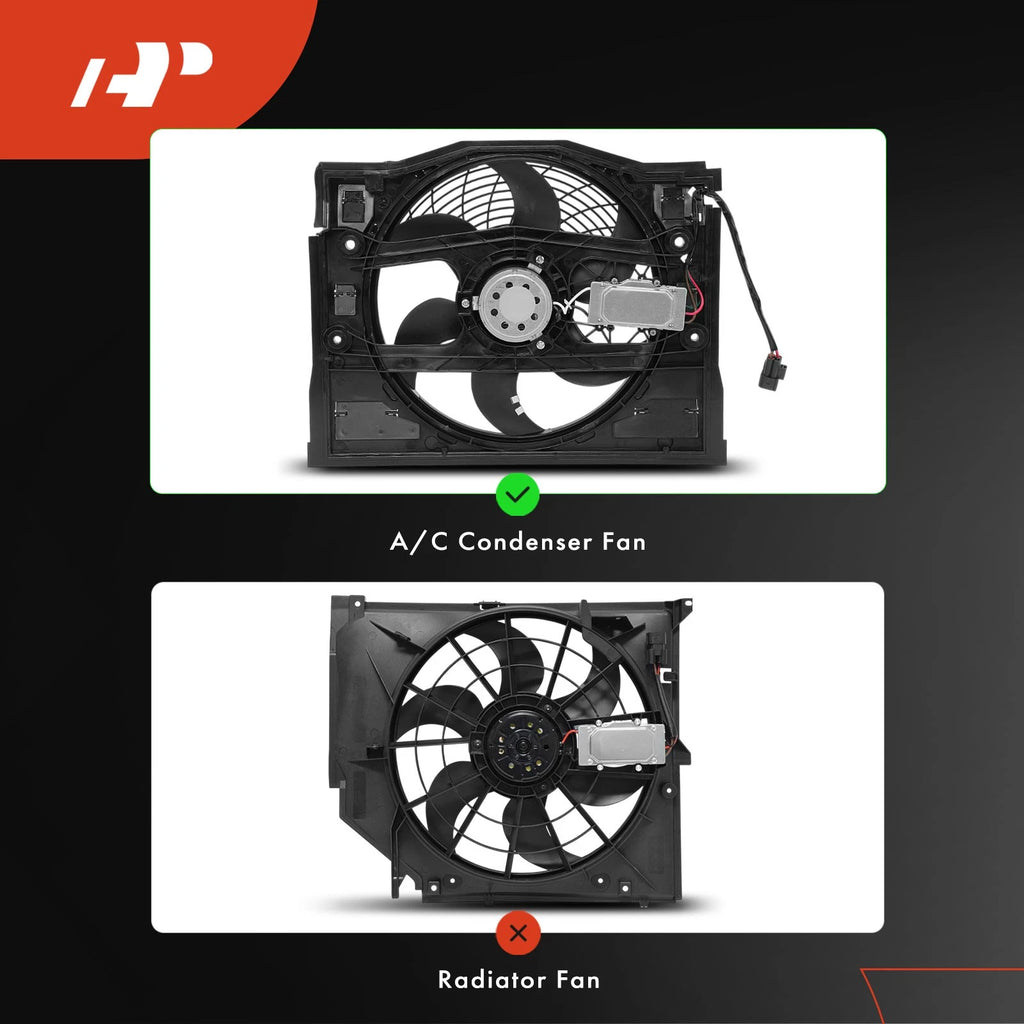 Cooling Fan Assembly with Shroud for BMW 330i 323i 325i 325xi 320i 323Ci (2000–2006)