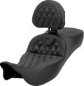 SADDLEMEN Roadsofa Extended Reach Seat with Backrest for Harley Davidson (2014–2023)