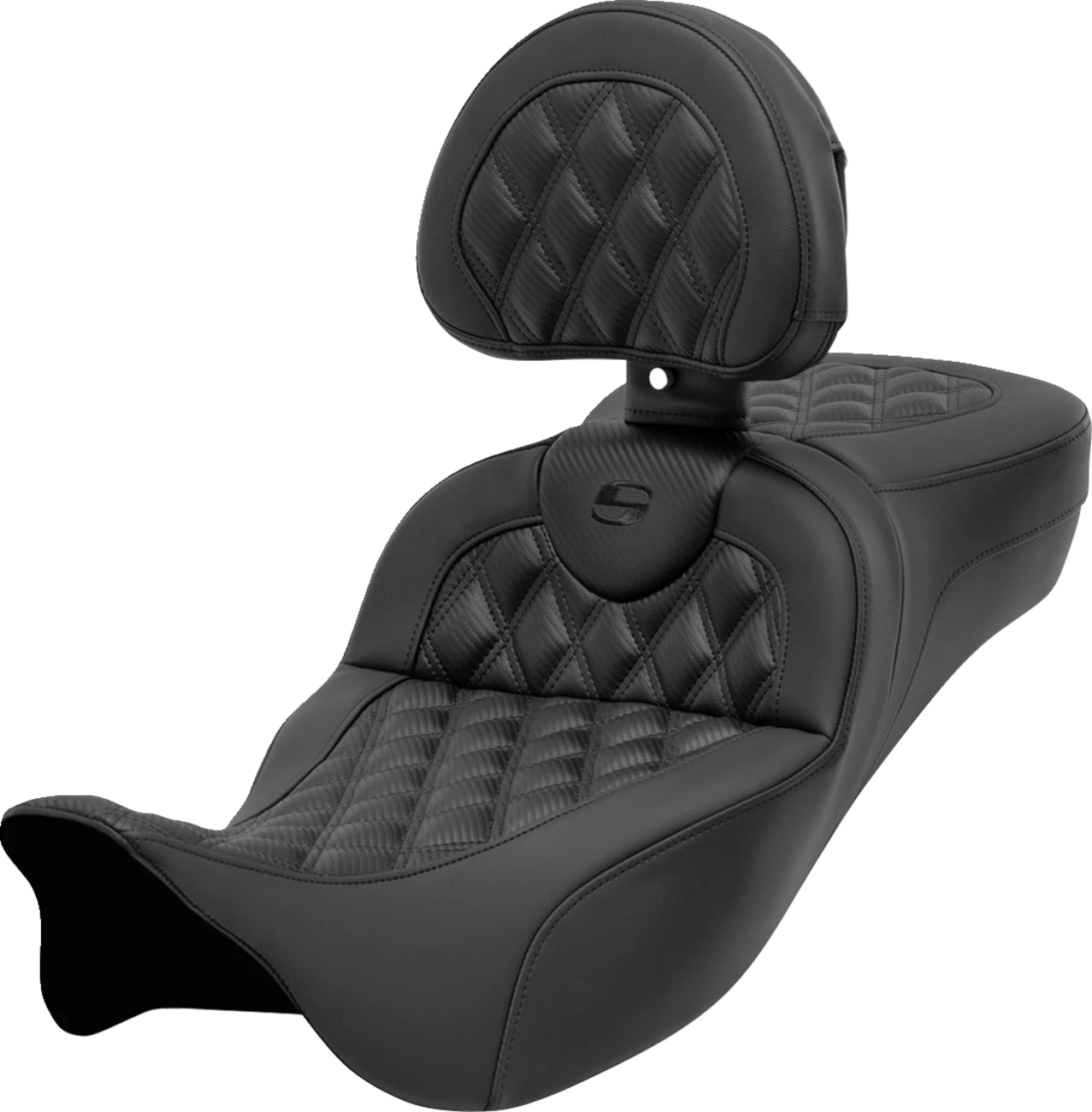 SADDLEMEN Roadsofa Extended Reach Seat with Backrest for Harley Davidson (2014–2023)