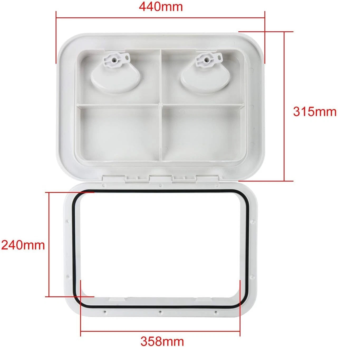 Deck Hatch Access Hatch & Lid for Marine Boat (17-1/4" x 12-3/8")