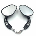 Black Big Racing Side Mirrors for Harley Low Rider (2014–2023)